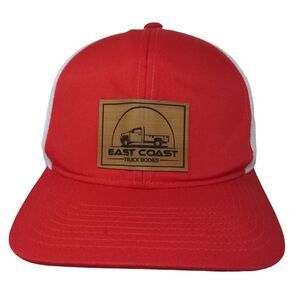 East Coast Truck Bodies Snapback Mesh Back Trucker Hat Red One Size
